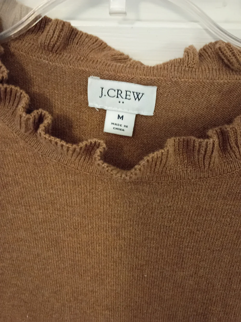 J. Crew Women's Crewneck Sweater in Warm Camel Brown